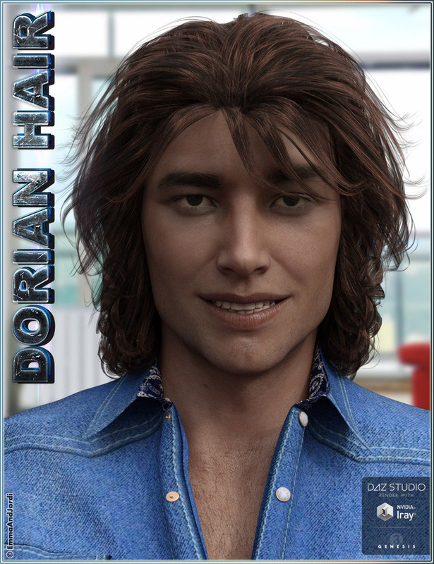 00 main dorian hair for genesis 3 males daz3d