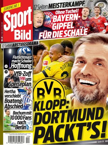 Cover: Sport Bild Magazin No 20 vom 17  Mai 2023