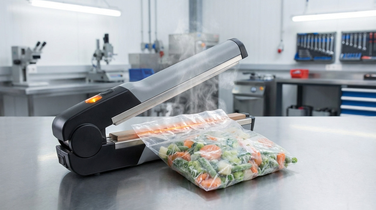 Импульсный запайщик для герметичной упаковки пакетов