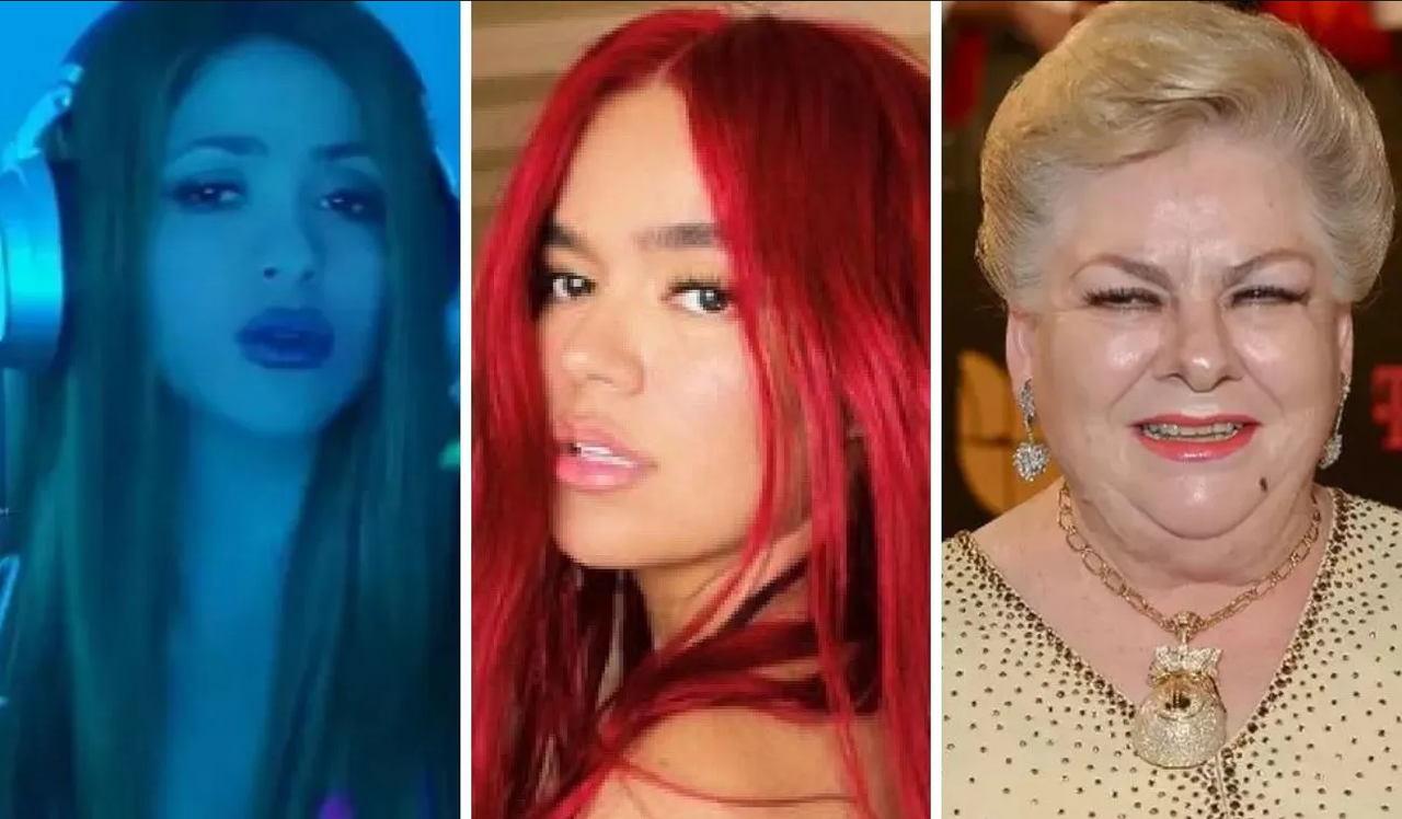 Piden colaboración entre Shakira, Karol G y Paquita la del Barrio contra infieles