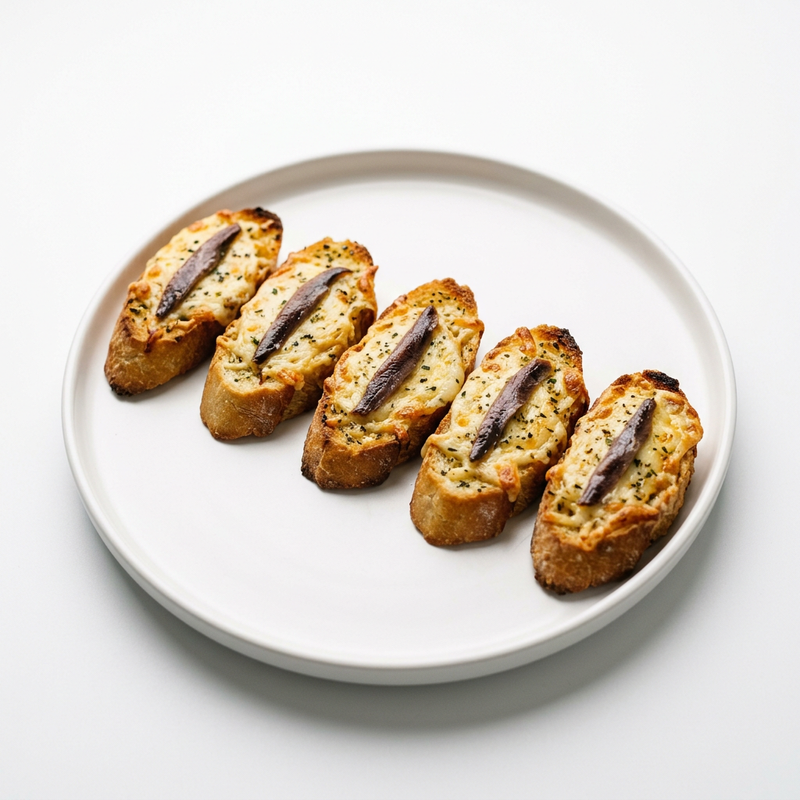 Pan De Ajo Con Queso Y Anchoas (5 Uds.)