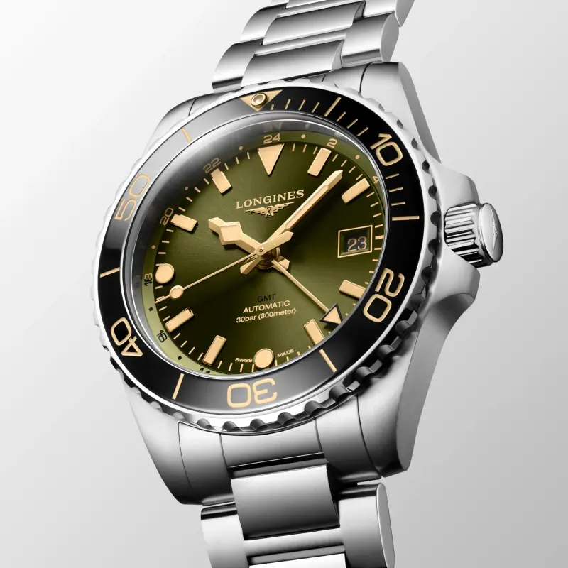 Longines-HydroConquest-GMT-Green-dial-3