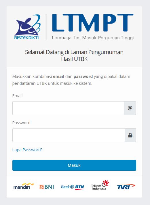 Laman https://pengumuman-utbk-2.ltmpt.ac.id