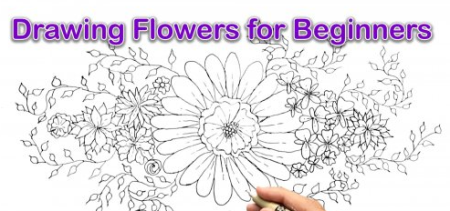 Drawing Flowers for Beginners - Sketching and Inking a Floral Design Drawing Flowers for Beginners - Sketching and Inking a Floral Design