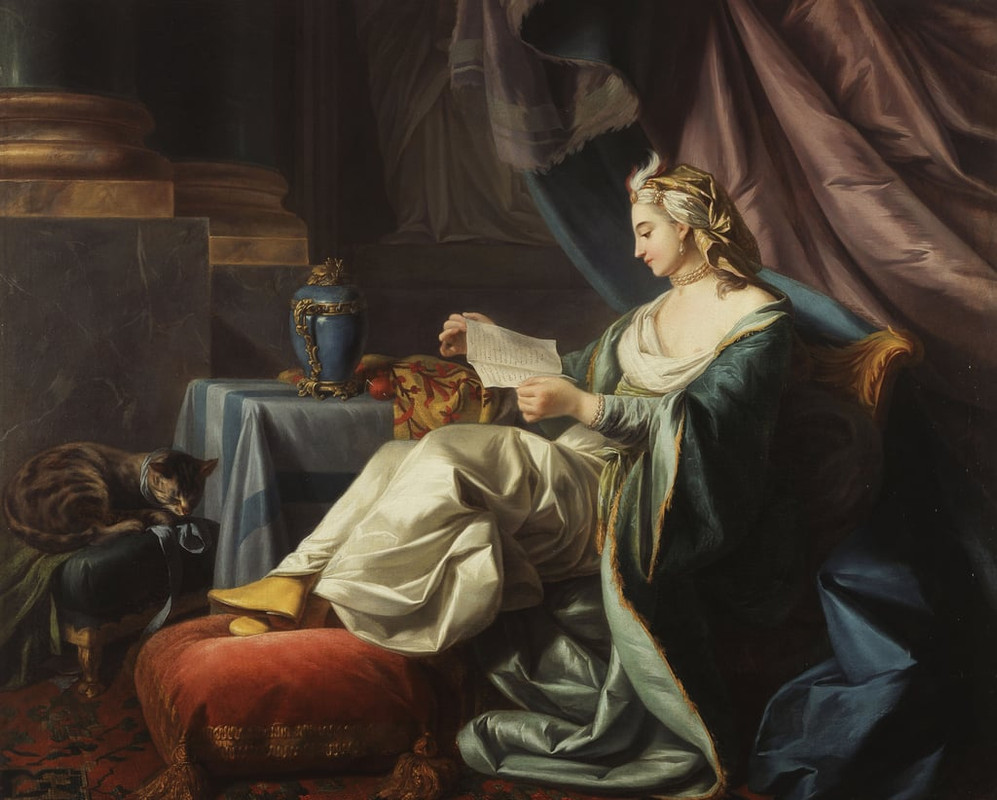 Louis_Michel_van_Loo_-_A_Young_Sultan_reading_a_Letter_-_(MeisterDrucke-837153)
