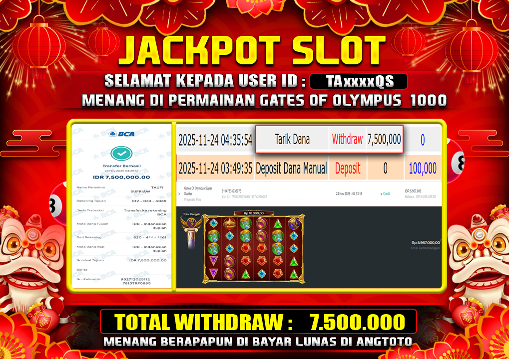 BUKTI JACKPOT LUNAS ANGTOTO