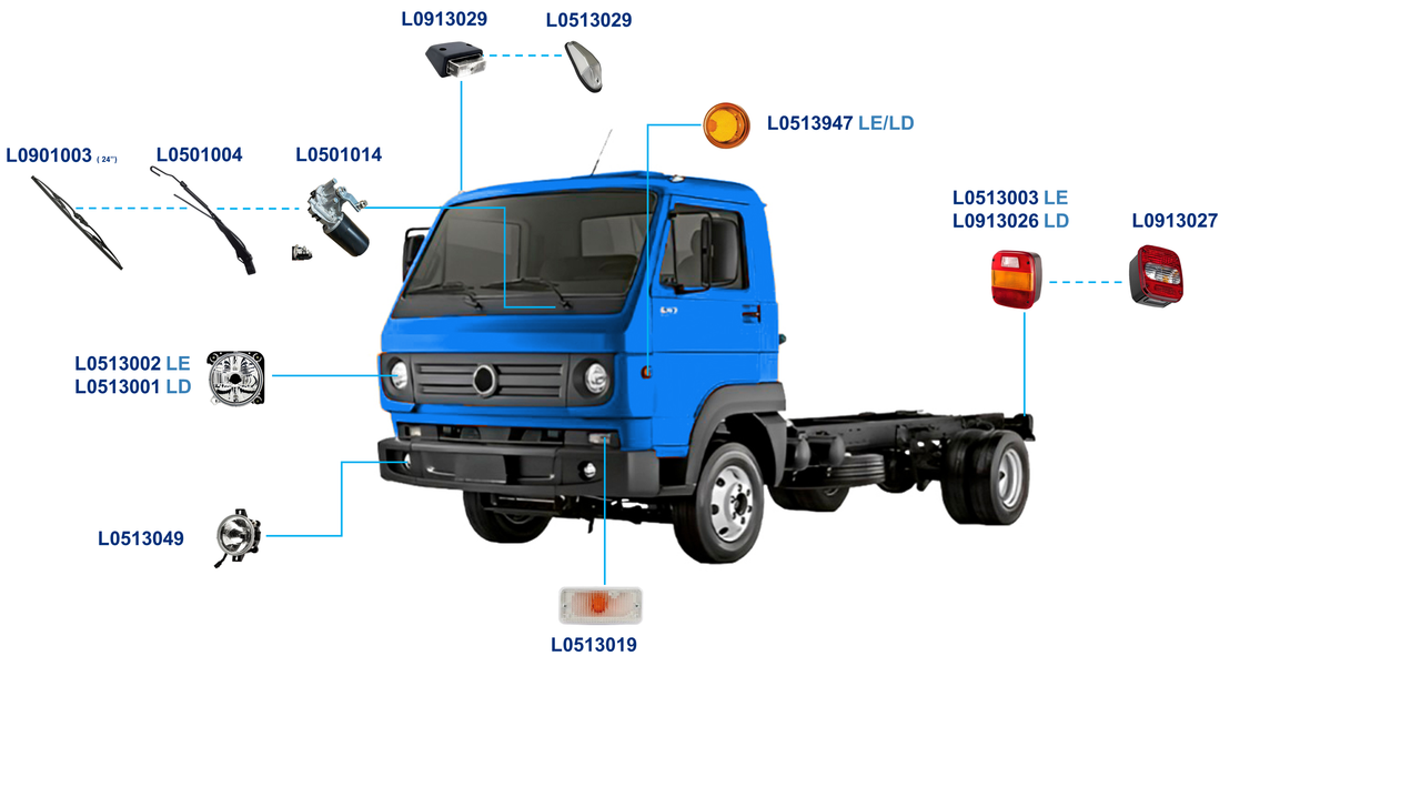 MAN-DELIVERY SEMI PESADO 2005 A 2016-5-140, 5-150, 8-150, 8-160, 9-150, 9-160, 9-170, 10-160, 13-160- FPT F1C 3.0 DE 156-EATON-ILUMINAÇÃO E LIMPADOR PERFIL