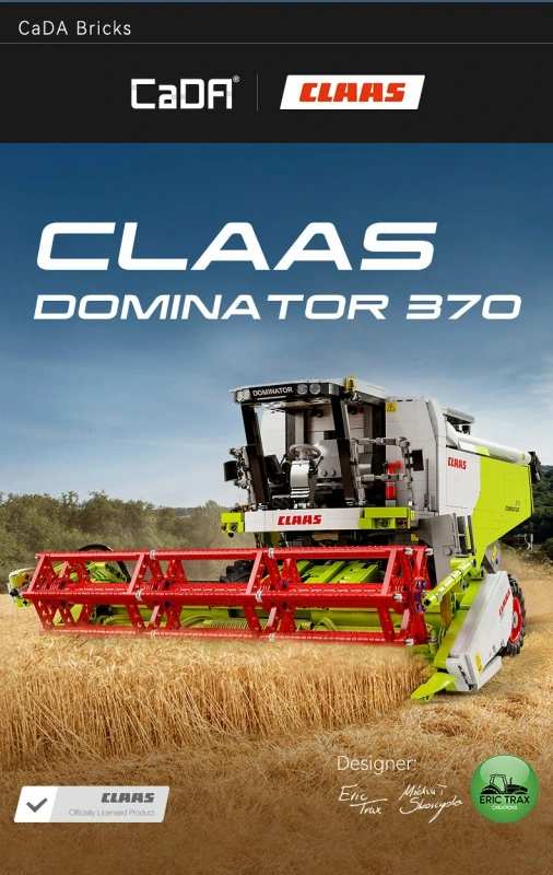 CaDA CLAAS Dominator 370 Harvester C61508W model building kit