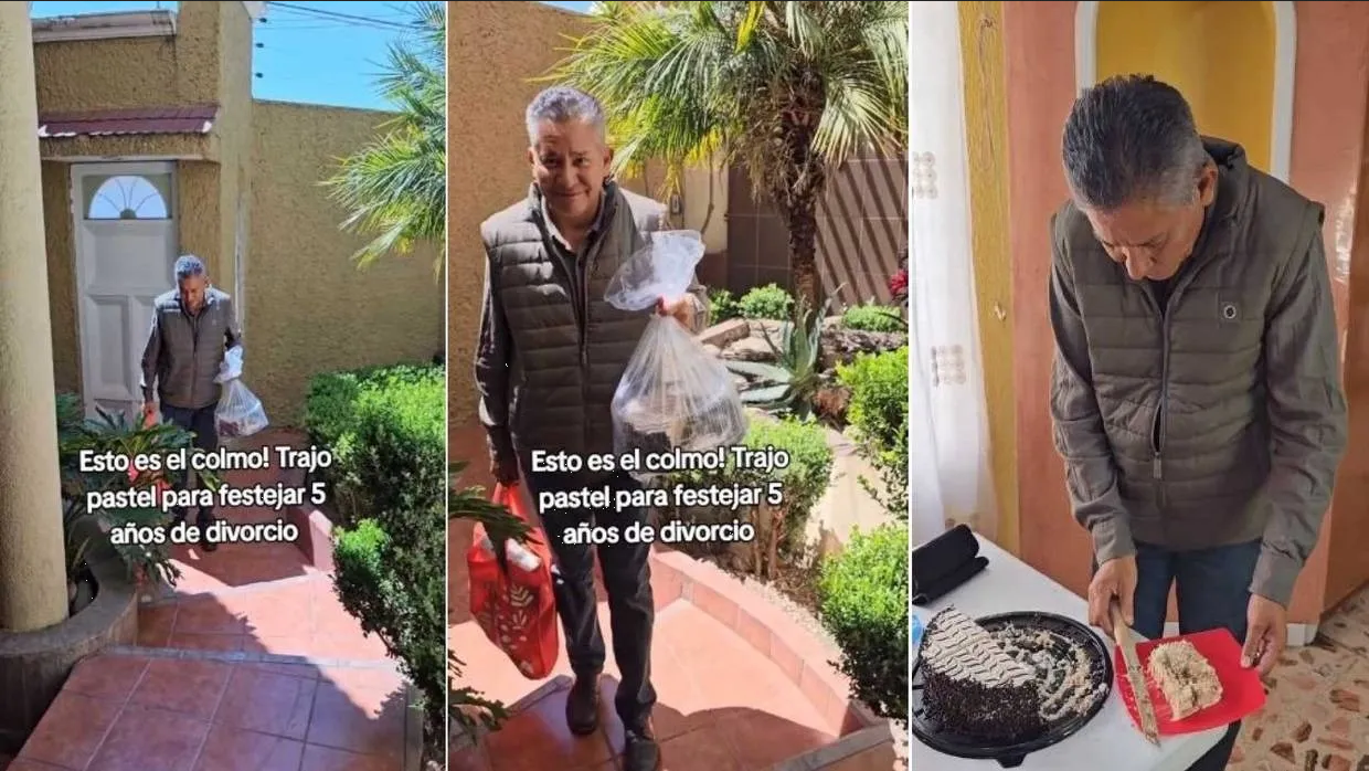 Hombre celebra 5 años de soltería con su expareja