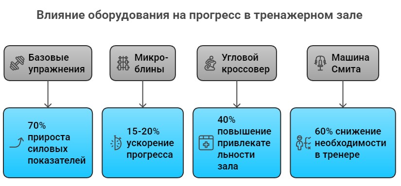 Инфографика - эффективность спортивного оборудования