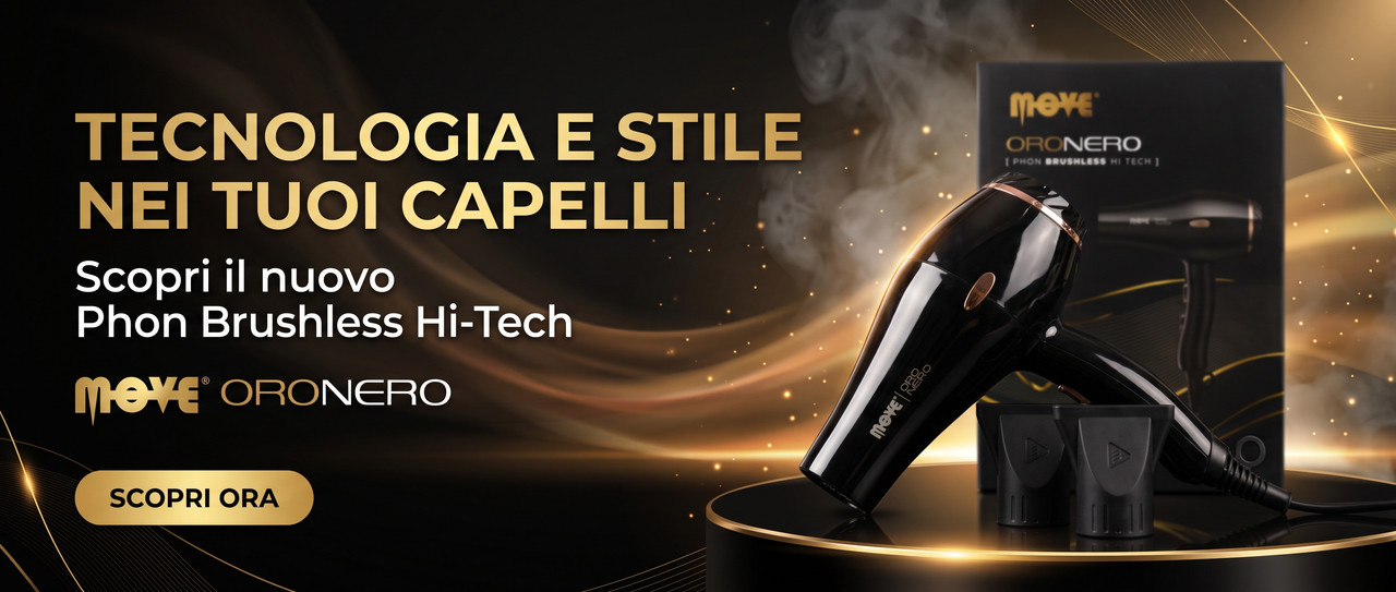 MOVE Oro Nero asciugacapelli professionale con motore brushless