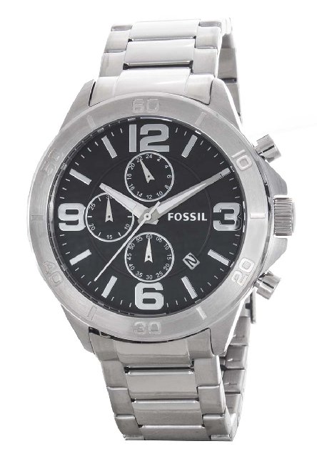 FOSSIL 時計 Fossil BQ2182 Black Dial Stainless Steel Chronograph Men's Watch