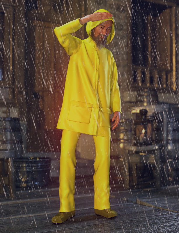 dForce Wet Weather Gear for Genesis 8 Males dForce Wet Weather Gear for Genesis 8 Males