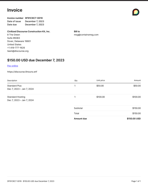 Invoice-DF91C9C7-0019