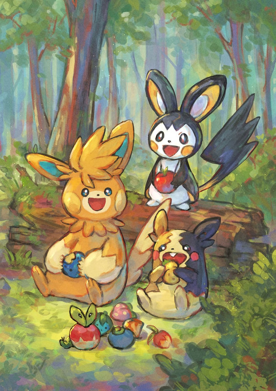morpeko-morpeko-emolga-applin-and-pawmot