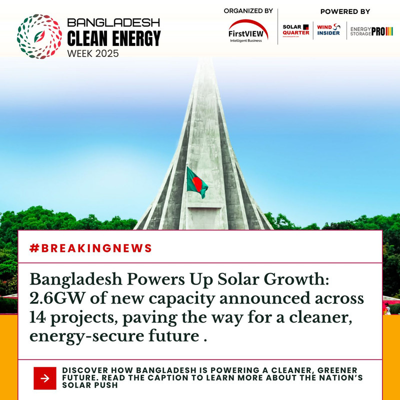 Bangladesh Launches Massive 2.6GW Solar Tender in Major Renewable Energy Push