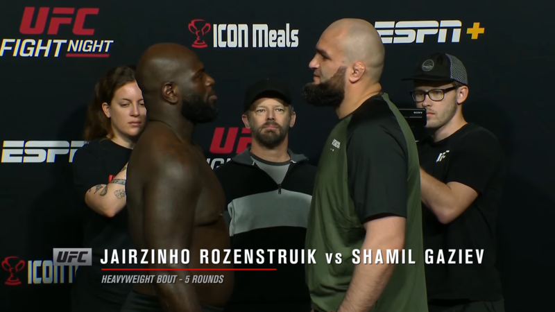 Кантар преди UFC Fight Night: Розенструик - Газиев