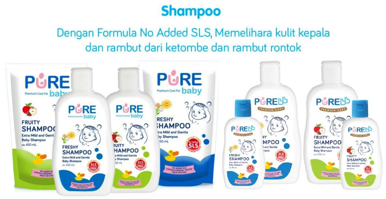 Jual Pure Baby Fruity Shampoo 450ml Refill di Seller Junior Baby Shop