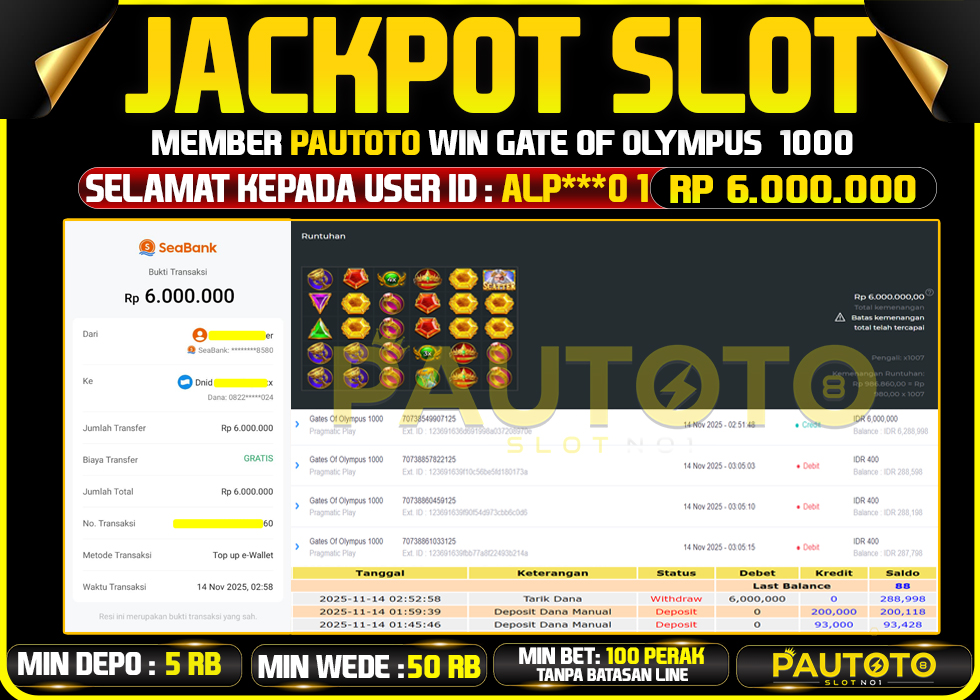 BUKTI JACKPOT LUNAS PAUTOTO
