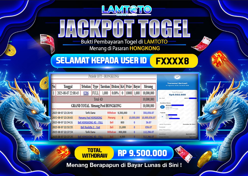 BUKTI JACKPOT LUNAS LAMTOTO