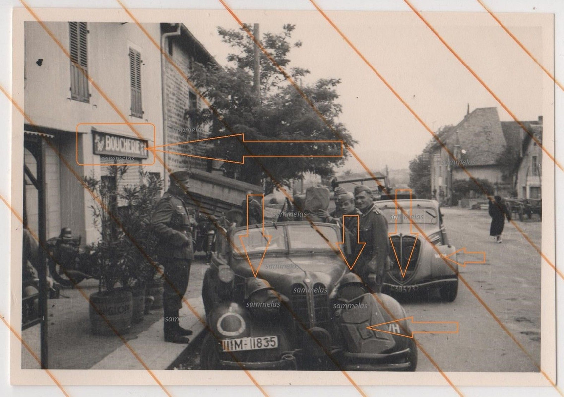 WK2 Foto Sancey-le-Grand Bäckerei Beute-PKW & BM