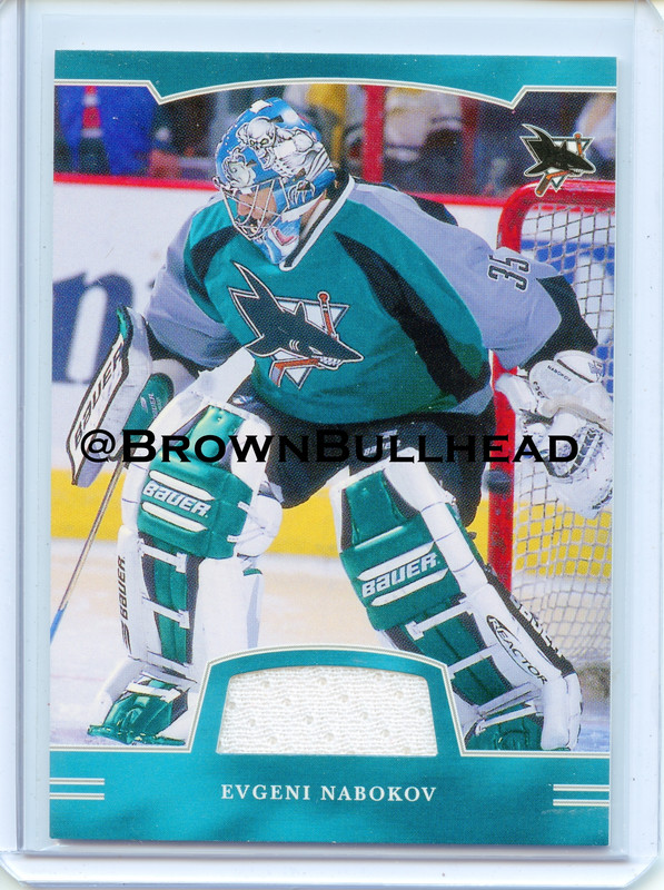 2002-03 BAP First Edition Jerseys #FE-072 [Evgeni Nabokov] [San Jose Sharks] [~100] [swatch=white] a