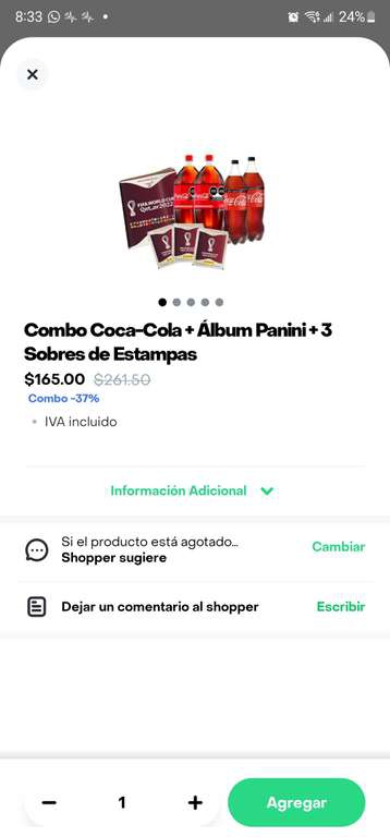 Ráppi Turbo: Combo Coca Cola + Album Panin Qatar 202i + 3 Sobres 
