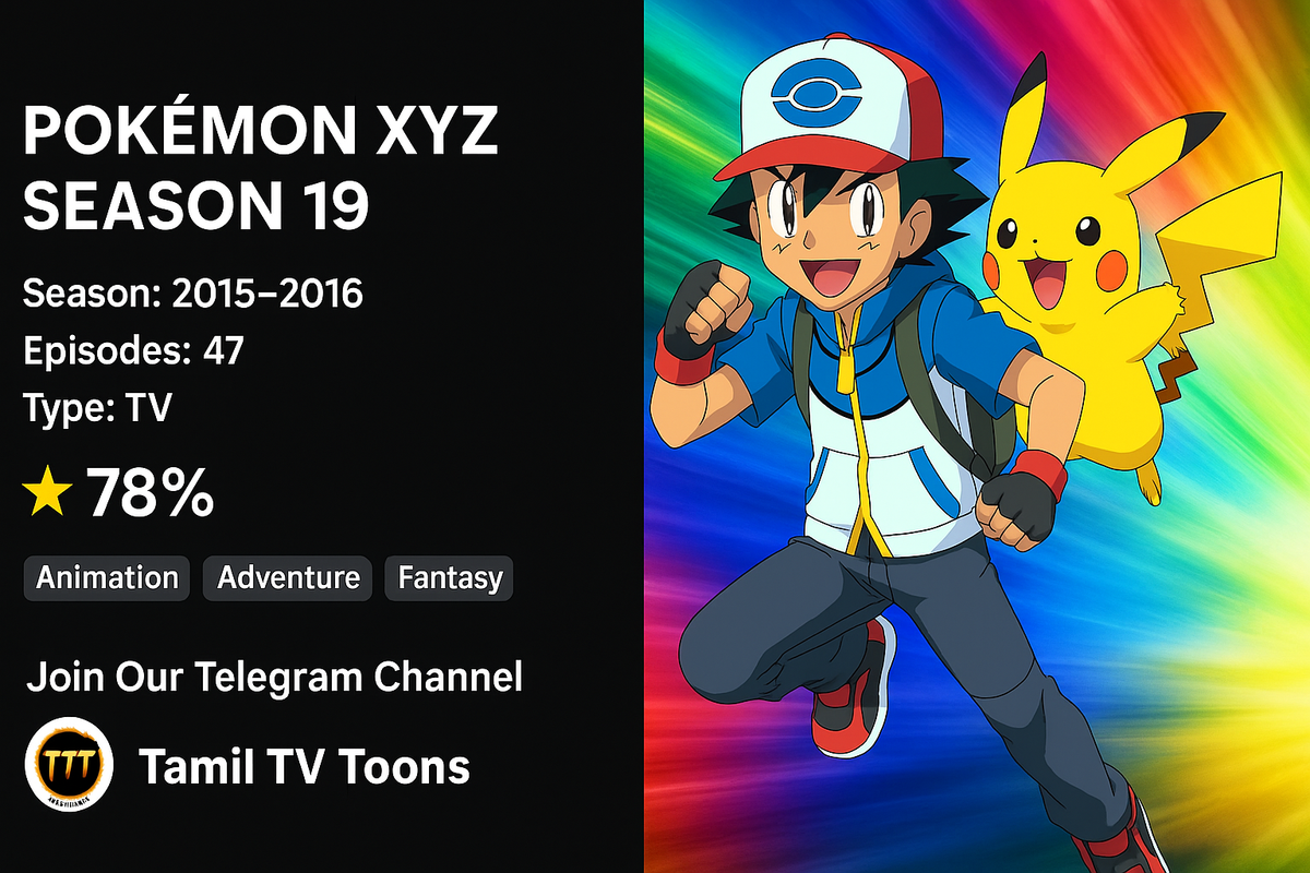Pokemon XYZ Season 19 [Telugu-Hindi-Tamil-Eng] Multi Audio 480p, 720p & 1080p Merge Files