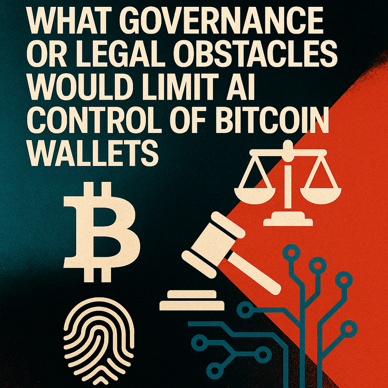 What governance or legal obstacles would limit AI control of Bitcoin wallets