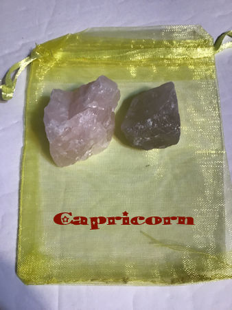 rose quartz and smoky quartz