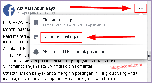 Cara Melaporkan Berita Palsu Atau Hoax Di Facebook Blog Second