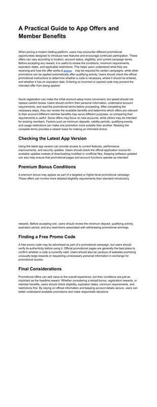 A Complete Guide to Registration Offers and Account Benefits