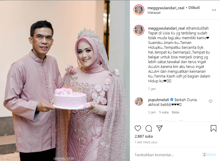 Meggy Wulandari ungkap kebahagiaannya dinikahi Muhammad di usia 40 tahun