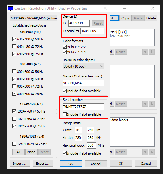 Change Serial Number