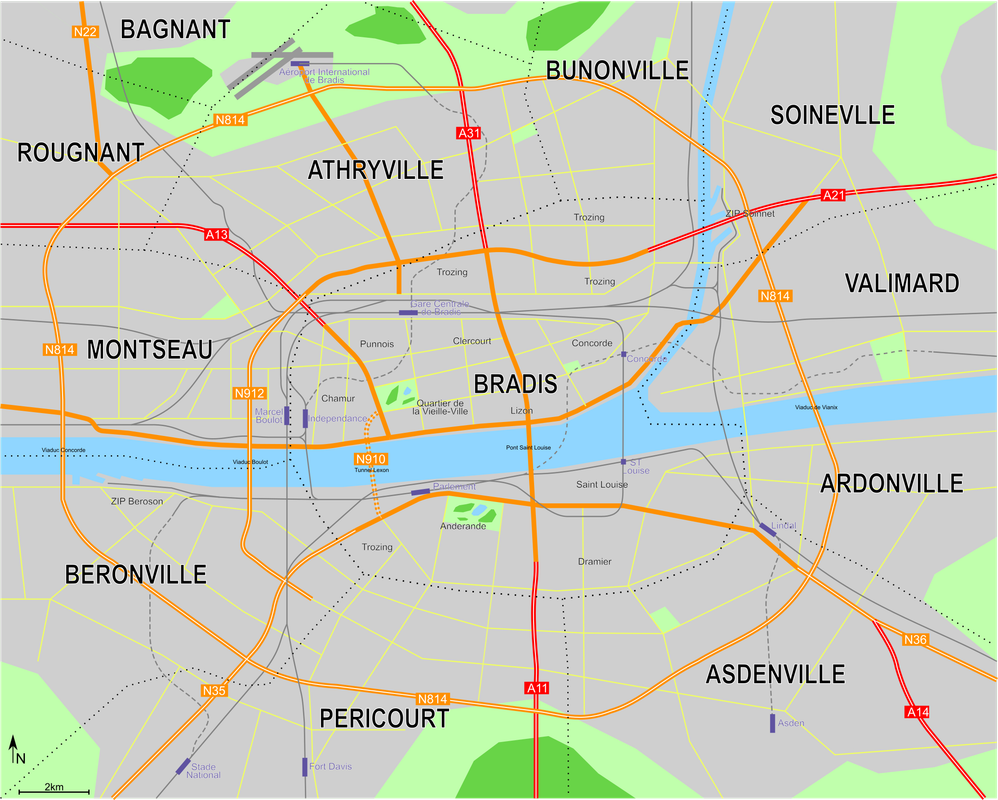 Carte communale de Bradis