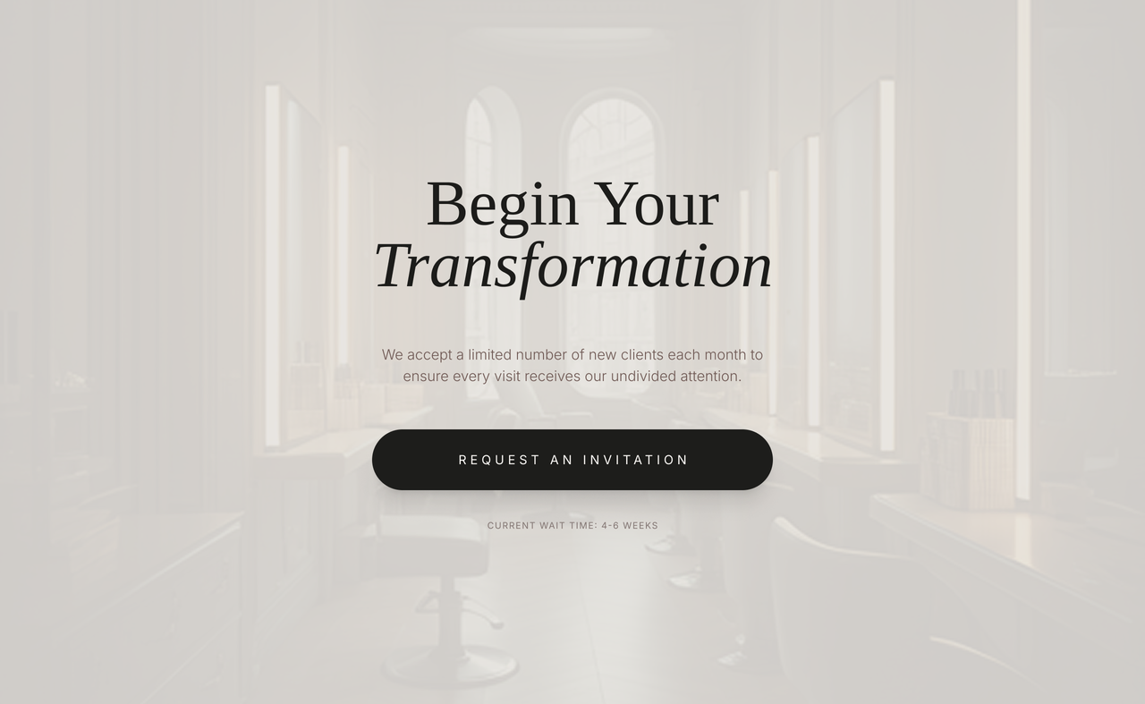 Personalise & Review Client preferences collected once. Final review with full appointment details before confirmation.