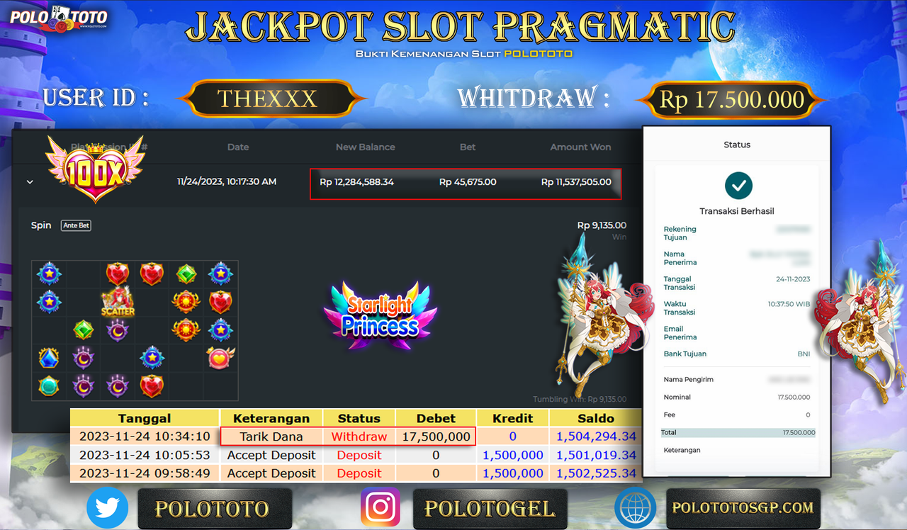 BUKTI PEMBAYARAN JACKPOT DIPOLOTOTO DIBAYAR LUNAS!!!
