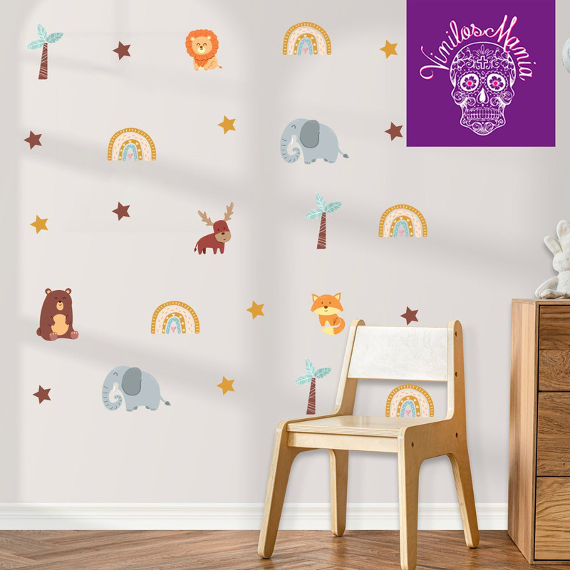 Mural animales y dibujos