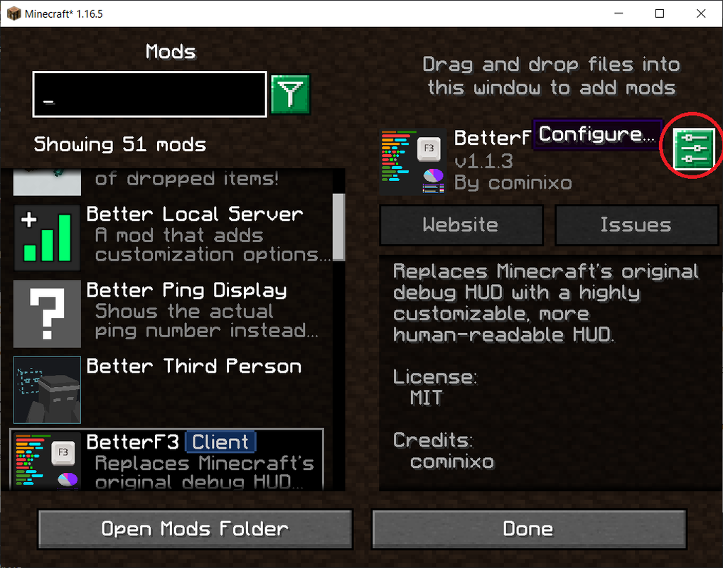 Mod menu