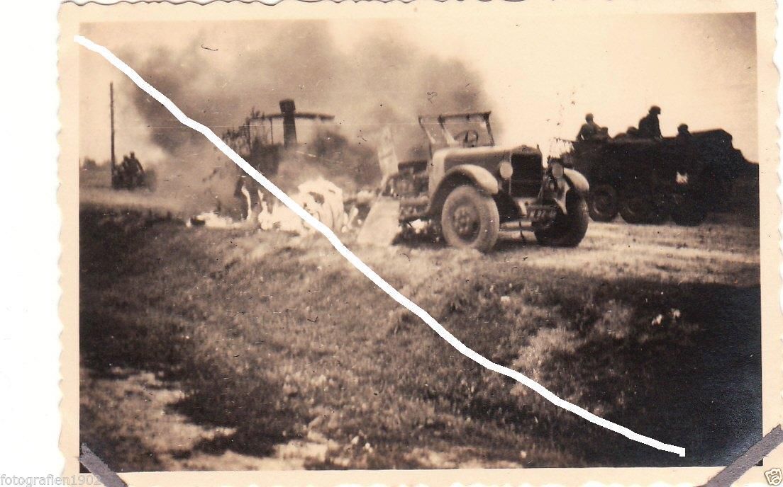 brennender Geländewagen SIS 5, Jugoslawien 1944