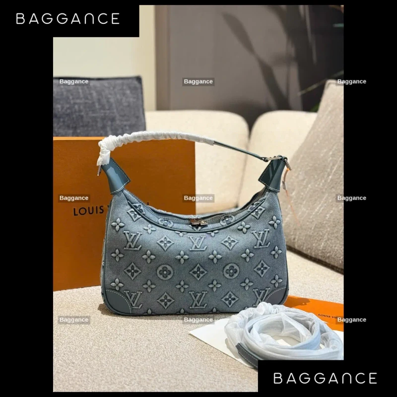 Louis Vuitton Denim Vintage Hobo Bag Full Box 32cm - EVLVFW-32