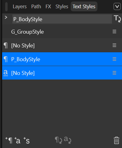 Text Style Panel Problem