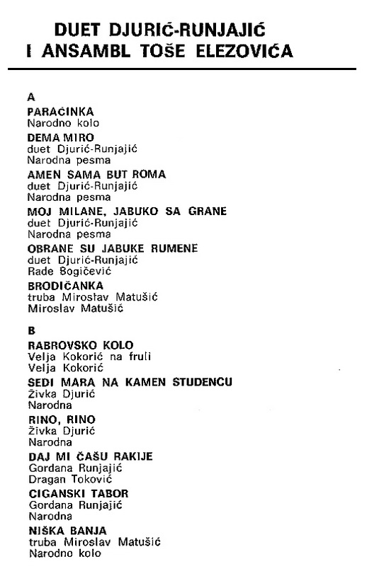 Duet Djuric - Runjajic 1975-2 kz
