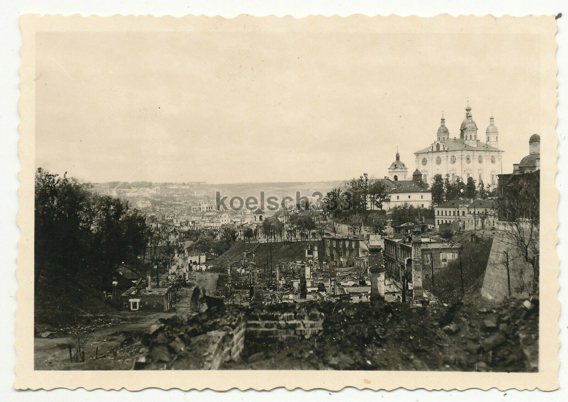 Foto Blick auf die Ruinen von Smolensk ! Wehrmacht Zerstörungen 