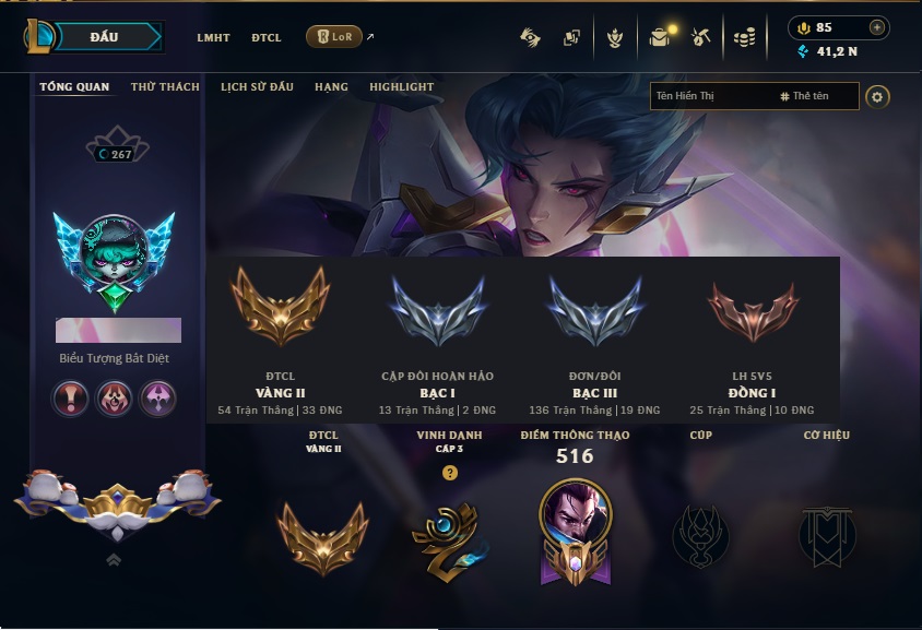 Acc LMHT # - Khung Bạc