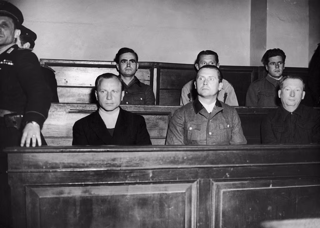 Herbert Kappler durante el juicio
