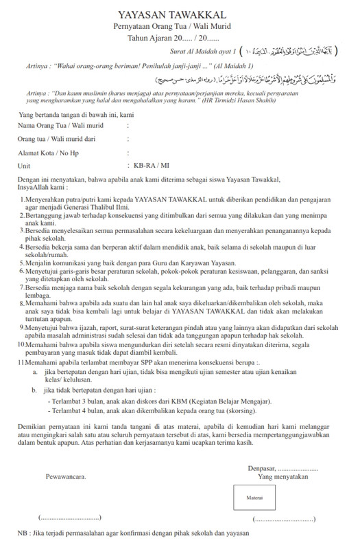 Surat Penyataan