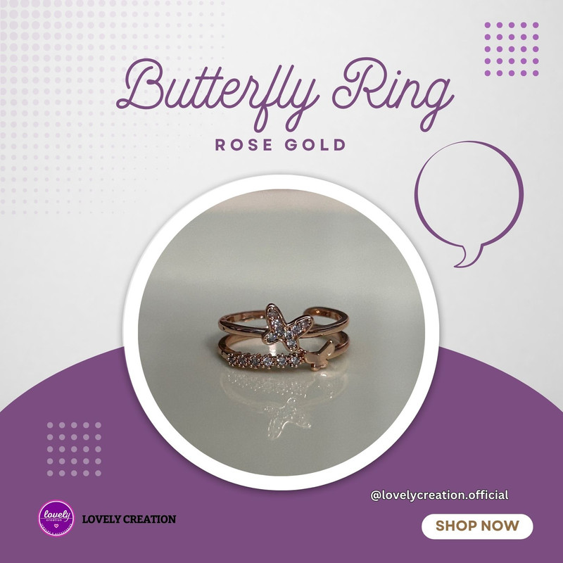 Butterfly RoseGold Ring