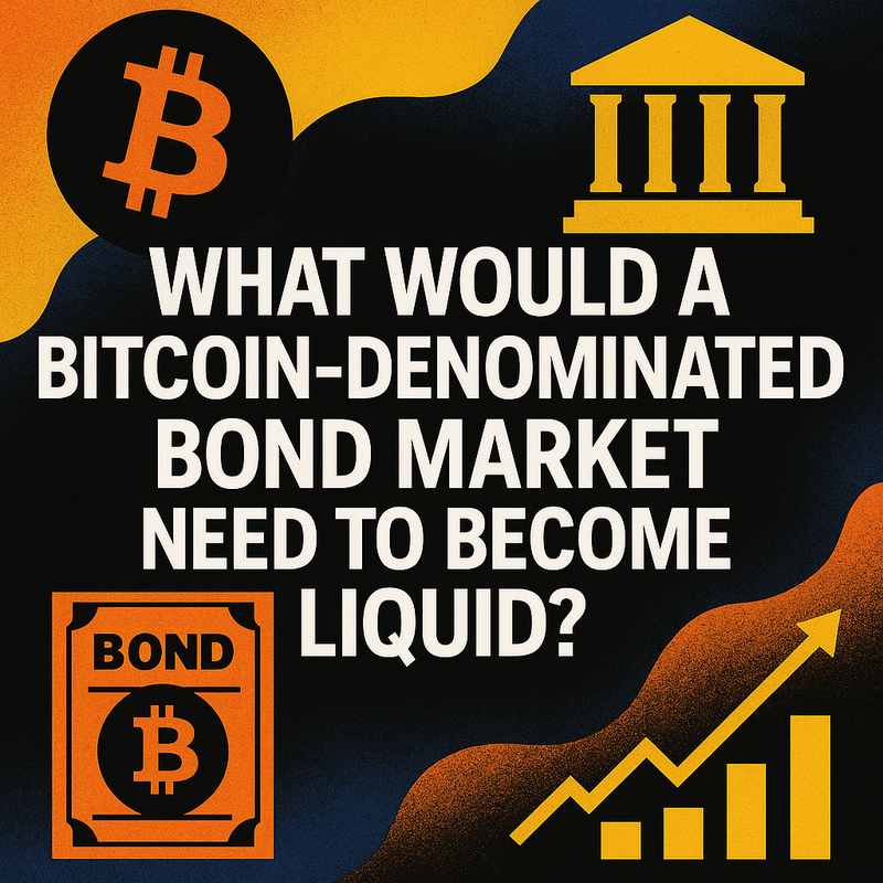 What would a Bitcoin-denominated bond market need to become liquid?