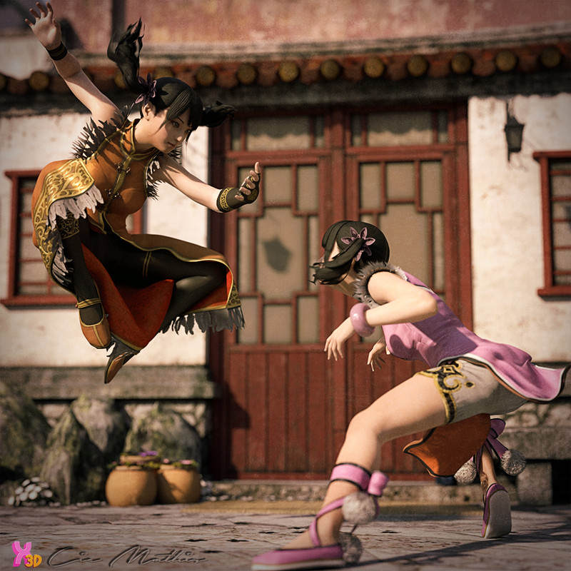Tekken- Ling Xiaoyu - リン・シャオユウ For G8F and G8.1F COMPLETE SET + Panda Outfit Freebie (First Time in the Z0NE) 3 outfits